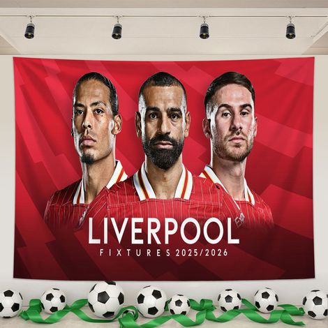 Tapisserie Murale Foot, Liverpool, Tissu Peachskin, Pour Salon, Bar, Chambre, Fan Zone, Outils Montage Inclus,08,150x130cm