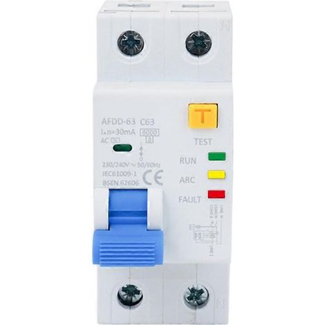 Disjoncteur différentiel 2P C63 30 mA avec protection contre les surcharges (1/5)