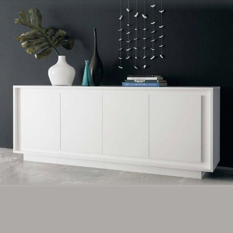 Madia linea Pure 4 ante in finitura Bianco laccato opaco (1/4)