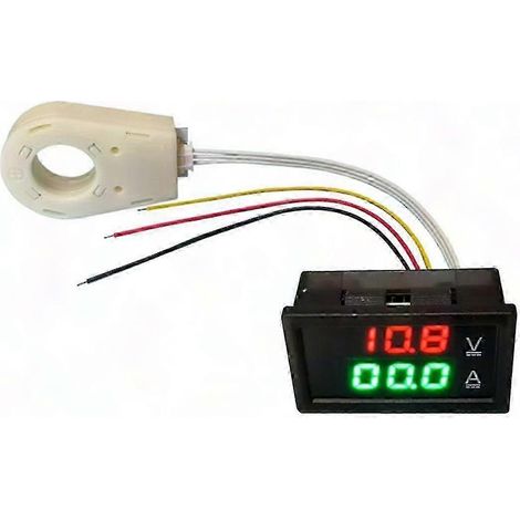 Ampèremètre Voltmètre DC 0-300V 50A Moniteur de Batterie LED Digital Tension Courant 12V 24V 36V (1/5)