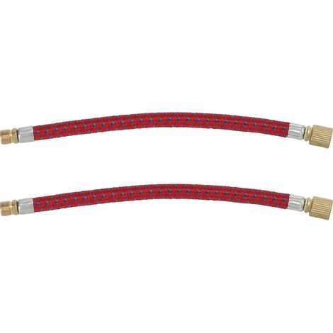 2 rallonges pour pompe à vélo, tuyau de gonflage de 16,6 cm, nylon et cuivre, double valve (1/5)
