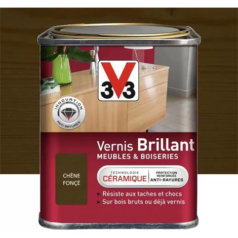 Vernis V33 Meubles et Boiseries Brillant Chêne foncé 0,25 L (1/2)