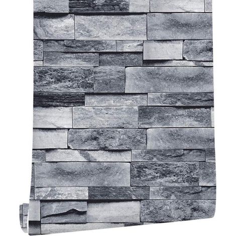 Selbstklebende Ziegel Tapete Vintage Backstein Stein 45X300cm (1/5)
