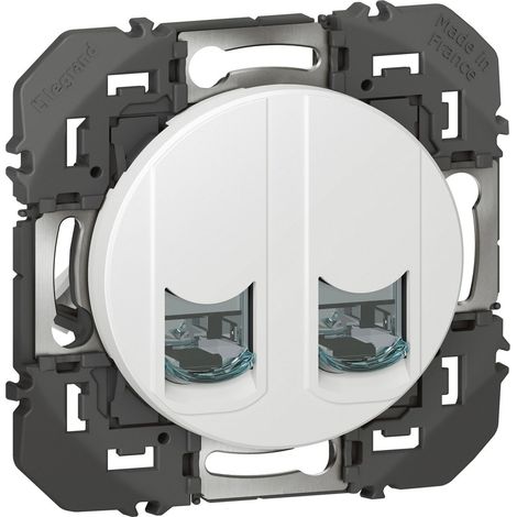 Double prise RJ45 catégorie 6A dooxie Blanc LEGRAND 600380