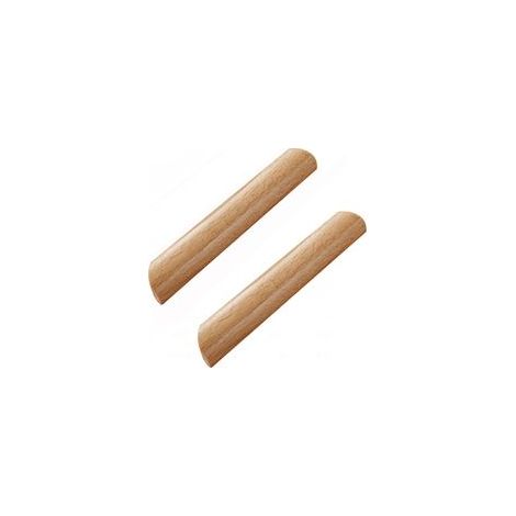 Lot de 10 poignées de placard en bois de hêtre – Forme éventail – Entraxe 160mm – Vis incluses – Largeur 26mm (1/5)