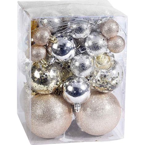 Set Palline per Alberi ed Addobbi Natalizi 50 pz FERCOLOR - 5 Misure Assortite (1/3)