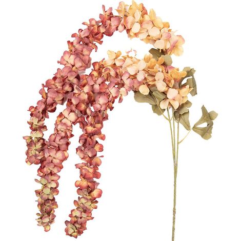 Branche de fleur artificielle pour décoration d'intérieur en plastique rouge et rose 135 cm - PANGIVO (1/2)