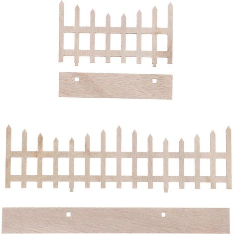 Accessoire photo : mini clôture en bois kaki (2 pièces) (1/5)