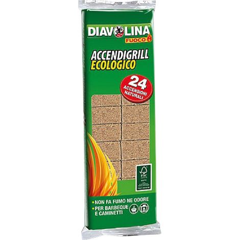 24CF DIAVOLINA 'ACCENDIFUOCO/GRILL ECOLOGICA' 24 cubi - art. 15330