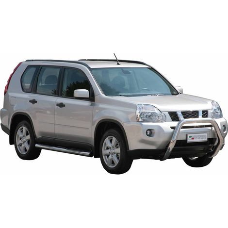 Pare-buffle Avant pour Nissan X-Trail 2007-2010 76 mm en Acier Gris (1/5)