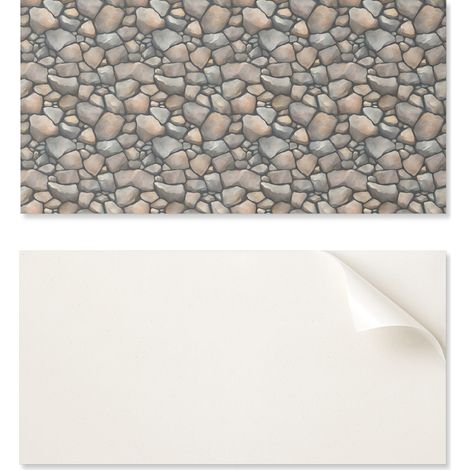 Azulejos de pared autoadhesivos de PVC con textura de piedra, 10x40x20 cm.