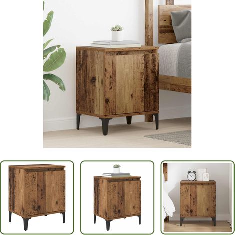 Rangement caché -  Cabinet de chevet Bois ancien 40 x 30 x 50 cm Bois d'ingénierie (1/5)