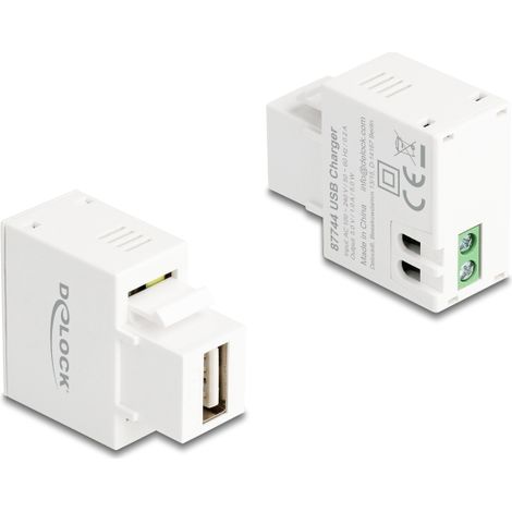 Delock MÃ³dulo Keystone USB Tipo-A Puerto de carga 5 W blanco