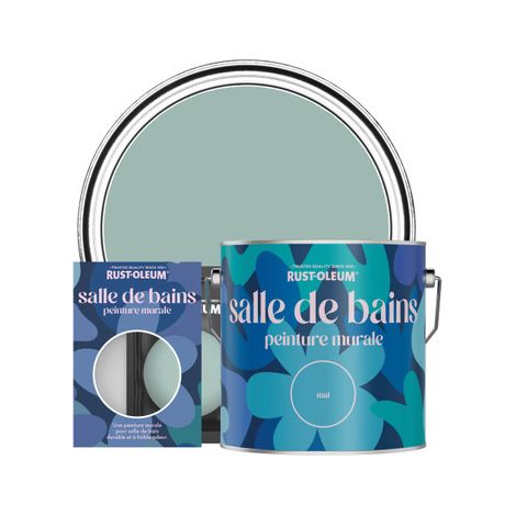 Peinture pour Murs et Plafonds de Salle de Bains - Bleu littoral (1/2)