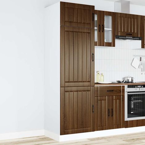 Maison Exclusive - Armadio da Cucina Lucca Rovere Marrone in Legno Multistrato