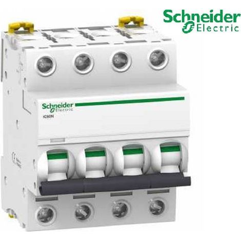 Schneider Electric – Disjoncteur tripolaire 63A – 4 pôles – courbe D – Installation électrique tertiaire – A9F75463