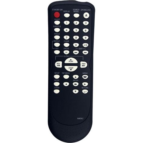 Telecomando sostitutivo NB062/NB093 per lettori CD/DVD Magnavox MWD200F, MDV3300, MWD200E, DP100MW8 e MDV2100. (1/2)