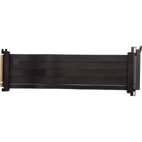 Rallonge PCIe 4.0 x16 à 180°, 26 Go/s, 30 cm (11,8 pouces), blindée et plaquée or, pour cartes graphiques RTX 3090, RTX 3080 Ti et RTX 3070. (1/5)