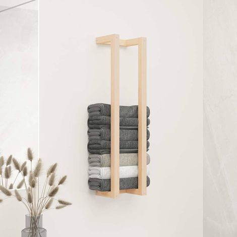 Porte-serviette 23x18x90 cm Bois de pin massif (1/5)