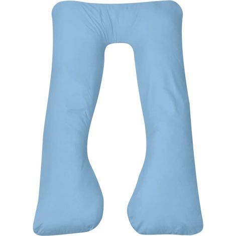 Coussin de grossesse 90x145 cm Bleu clair (1/4)