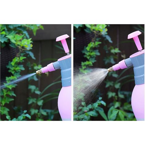 Dickwandige 2-Liter-Drucksprühflasche, Gartensprühgerät zum Bewässern und Desinfizieren, rosa (Set mit PE-Beutel). (1/4)