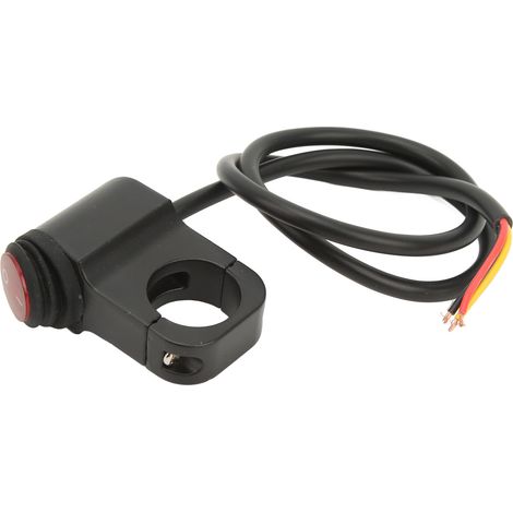 Interrupteur moto étanche 22mm en aluminium pour projecteur antibrouillard 12V (1/5)