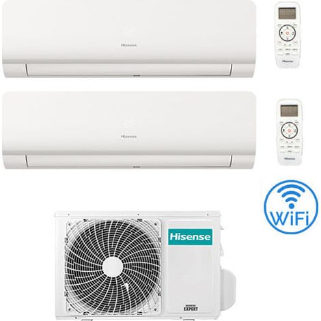 Hisense New Energy Wifi R32 Dual Split 7000 + 7000 BTU Inverter-Klimaanlage mit E.U. 2AMW35U4RGC Klasse A++/A+