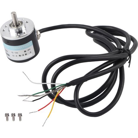 Codeur photoélectrique ABZ triphasé DC5-24V, axe plein, 600Z, pour automatisation de bureau et ingénierie (1/5)