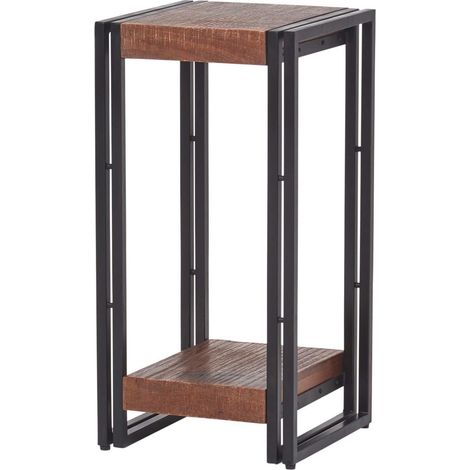 HOMESCAPES Reclaimed Wood Telephone Table Industrial Furniture Range (1/5)