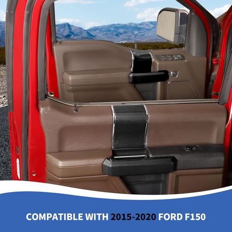 Passend für 15-20 Jahre alte Ford F150 Türgriffverkleidungen aus Kohlefaser, ABS-Abdeckung, Autoteile (1/4)