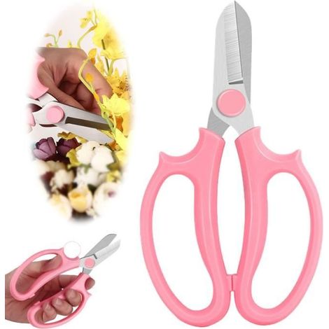 Gartenschere - Hochwertig - Rosa - 16,5 x 9,8 cm - Ergonomisch - Geschliffene Klingen (1/4)
