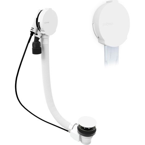 Polysan - Garniture de vidage et remplissage par le trop-plein, longueur 80 cm, blanc 71853.10 (1/4)