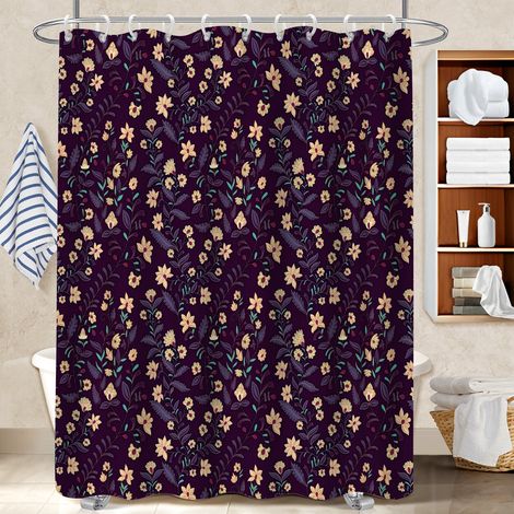 Voile de douche polyester 180x180 imprimé protection douche pour un coin douche ressourçant (1/5)
