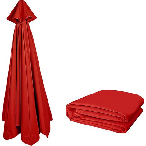 3.50M Rechange pour parasol de patio en extérieur Remplacement robuste pour parapluie de marché Toile de parasol pour 8 baleines Protection UV et imperméable auvent de rechange Seulement