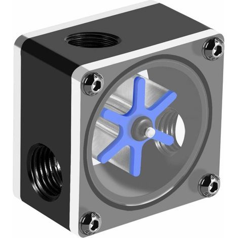 Durchflussmesser-Anzeigesensor-Schalter, 6 Impulse, 3-Wege, G1/4-Gewinde, Wasserdurchflussanzeige für PC-Wasserkühlungssysteme (1/5)