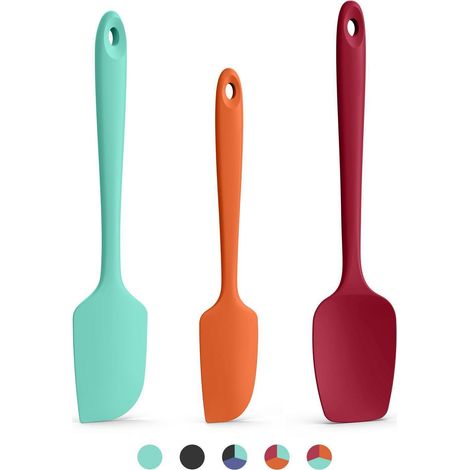 Silikon Spatel Set 3-teilig, 315°C Hitzebeständig, Flexibel, Mehrfarbig