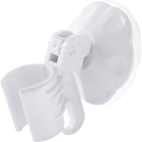 Support de pommeau douche pour salle bain, avec ventouse, console et crochet. (1/2)