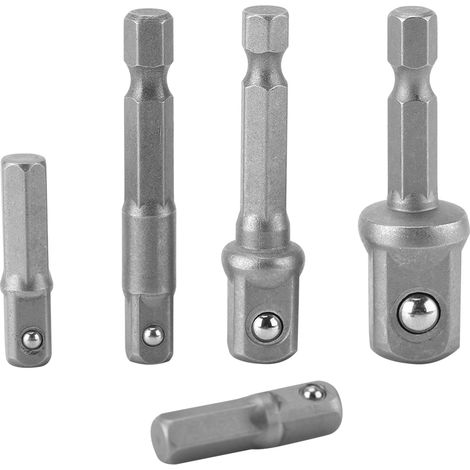 Ensemble de 5 adaptateurs pour embouts de douille à tige hexagonale vers tête carrée (3 pièces 50 mm + 25 mm + 30 mm) (1/5)