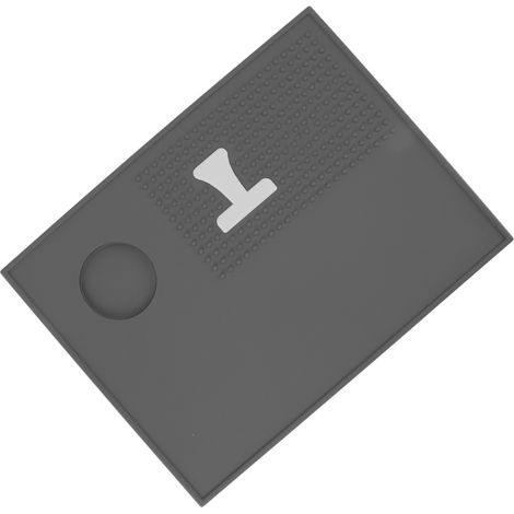 Tapis à café en silicone, très flexible et portable, avec dos poli, pour cafés et cuisines (gris). (1/5)