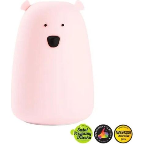 Grande lampada in silicone a forma di orsacchiotto rosa