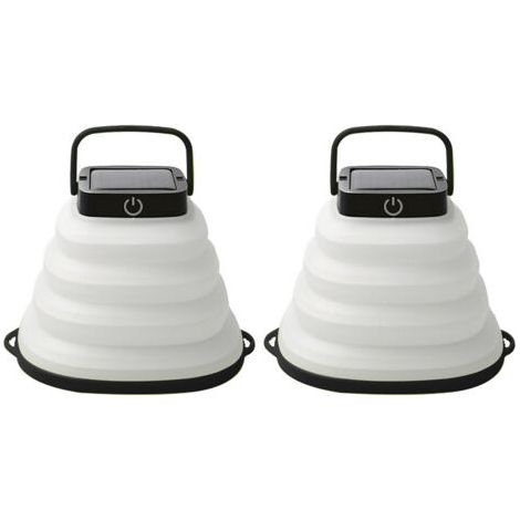 Lampe de camping pliable portable à énergie solaireétanche USBLampe de camping rechargeable à pendentif, lumière jaune,2Article (1/5)