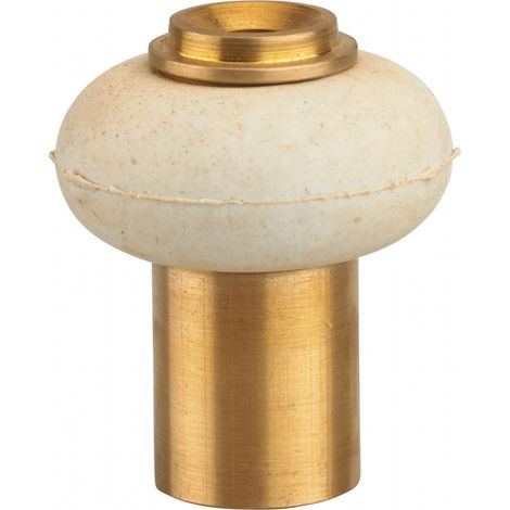 Fermaporta da avvitare in ottone, fissaggio a pavimento, gomma, Ø30x37mm, ottone - THIRARD