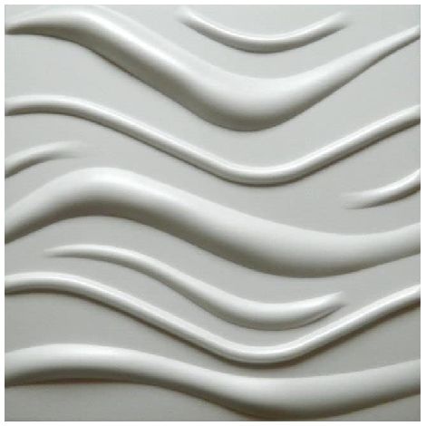 GLOUPIE Pannelli Decorativi Effetto 3D Per Parete E Soffitto In Polistirolo Estruso 50 x 50 cm, 8 Pezzi Per 2 MQ, Fantasia Maru (1/5)