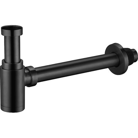 Aloni Messing/Edelstahl schwarz matt Siphon 1 1/4" (1/2)