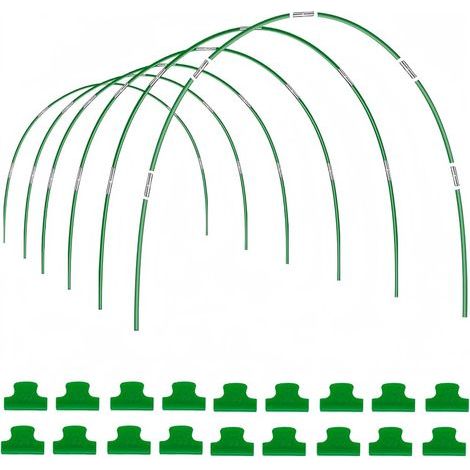 6 Pièces 115CM x 85CM Arceau pour Serre Tunnel, Réglable Jardin Plantes Culture Tunnel Cadre, 36 Tuyaux De Cerceau avec 30 Connexion Tubes, 18 Colliers - pour Film Plastique Filet Anti-Oiseaux (1/5)