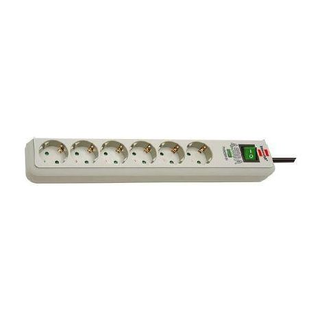 Brennenstuhl Eco-Line multipresa 6 prese grigia con protezione