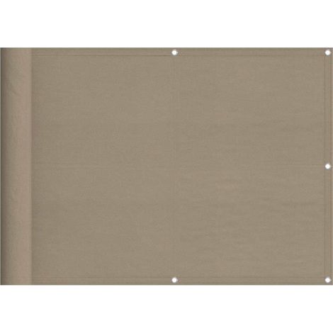 Balcony Screen Taupe 75x700 cm 100% Polyester Oxford vidaXL