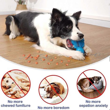 Jouet indestructible pour grand chien, jouet à mâcher interactif en caoutchouc, brosse à dents pour chien de taille moyenne ()A (1/2)