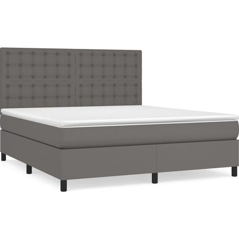 Maison Exclusive - Boxspringbett mit Matratze Grau 180x200 cm Kun