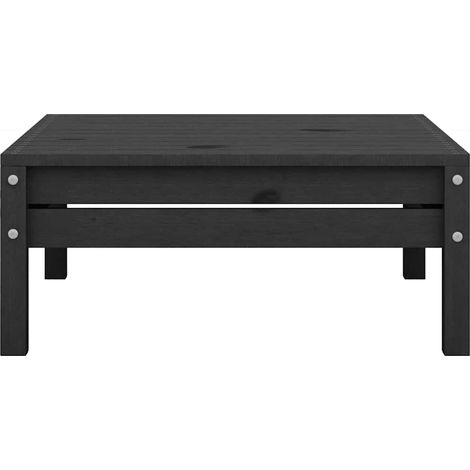 Maison Exclusive - Gartenhocker Schwarz Massivholz Kiefer (1/5)